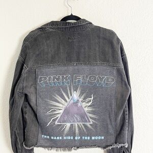Pink Floyd Y2K Miss Sixty black denim trucker jacket with Graphic  M